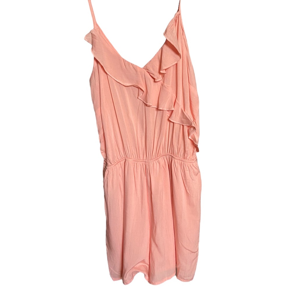 NWOT Rhapsody peach romper size small
